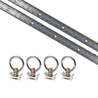 6 Piece 4 foot L Track Tie Down System Aluminum image 1 of 9