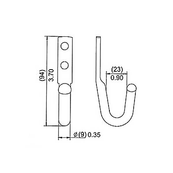 Rope Hook White Zinc 1200 Lbs. - image 2