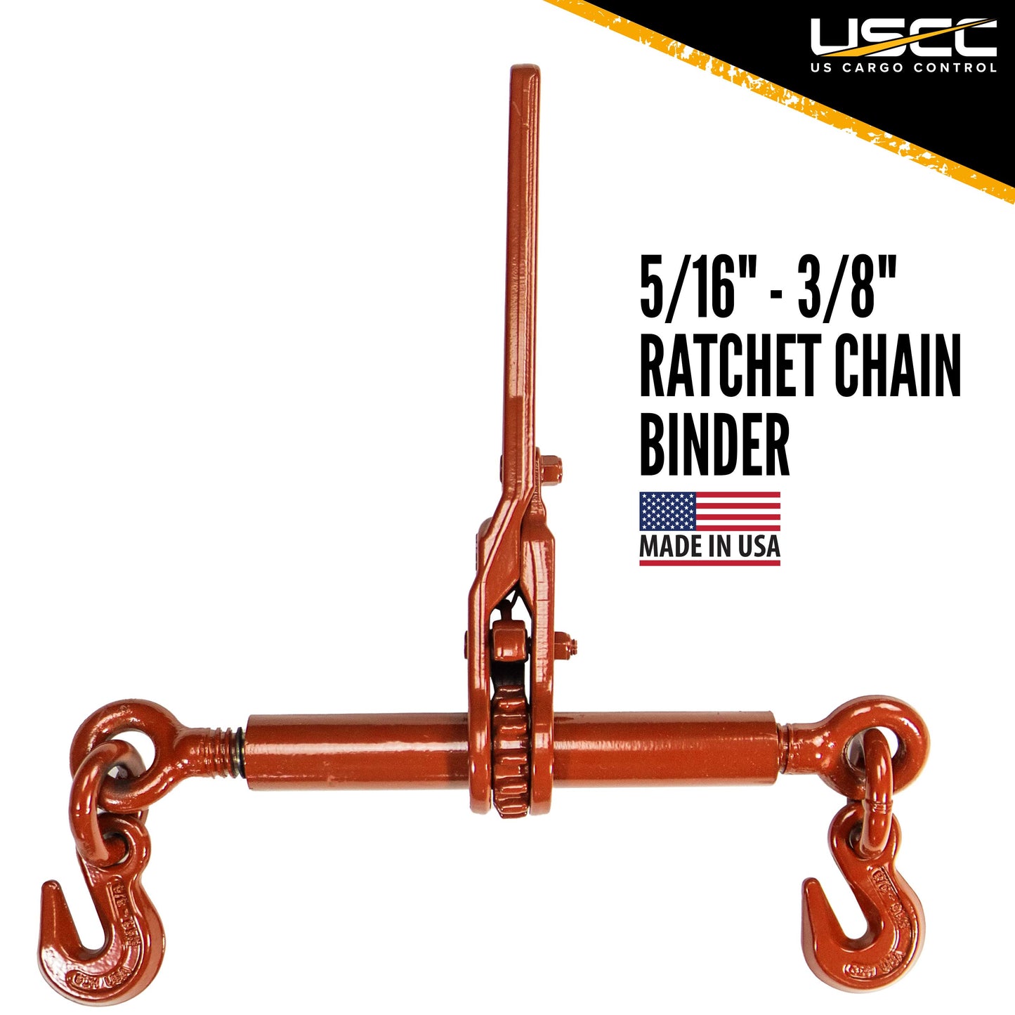 Grade 70 516 inch x 20 foot Chain Ratchet Chain Binder Made in USA Package image 2 of 9