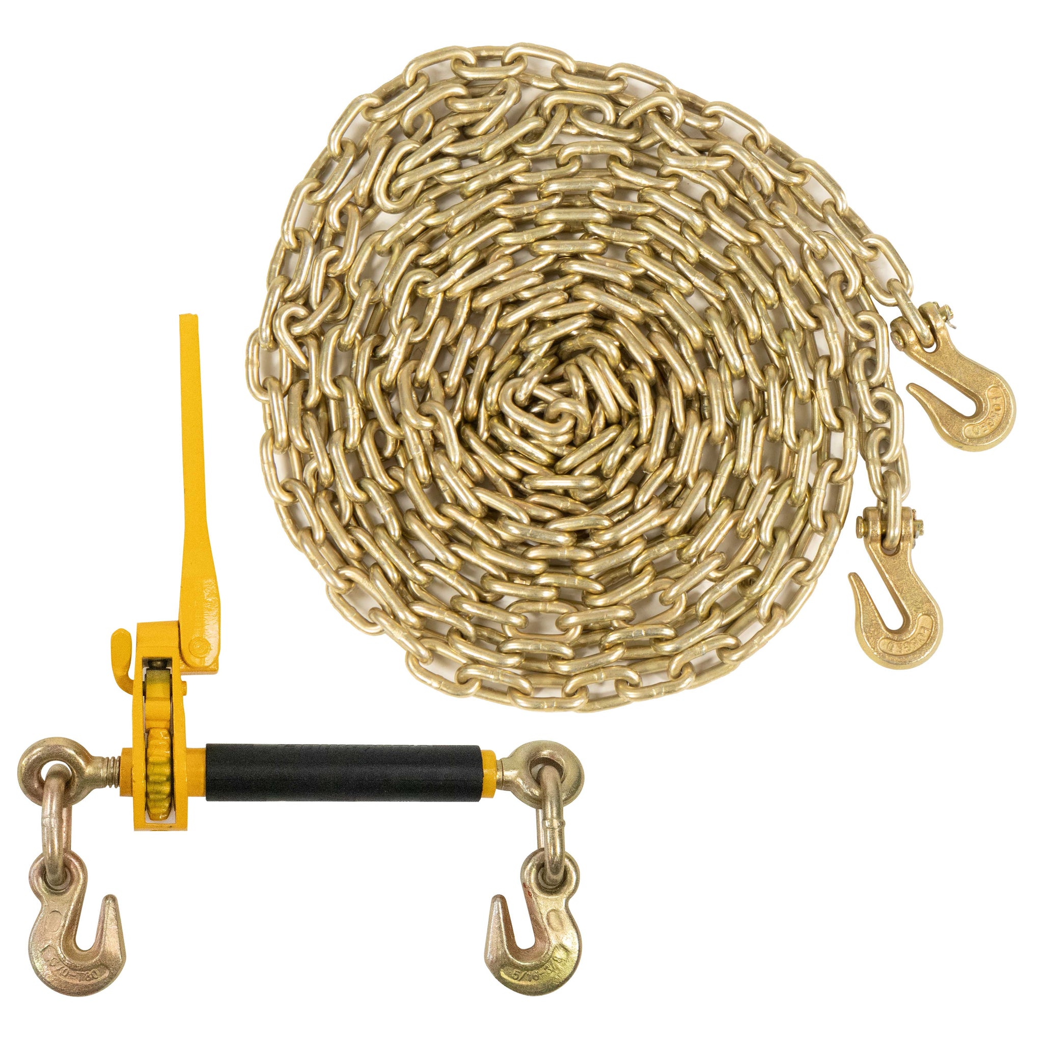 Grade 70 5/16" x 25' Chain Peerless Ratchet Binder Package
