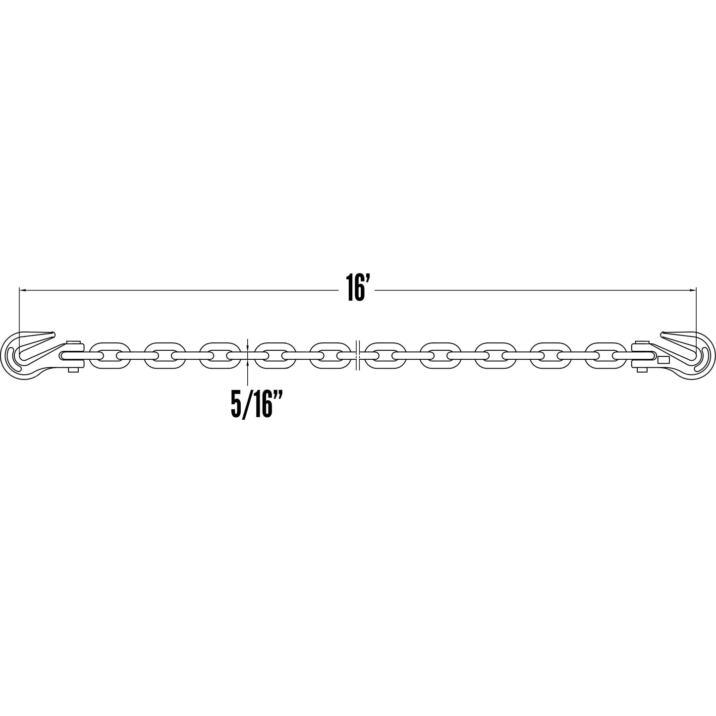 Transport Chain Grade 70 516 inch x 16 foot Standard Link image 4 of 8