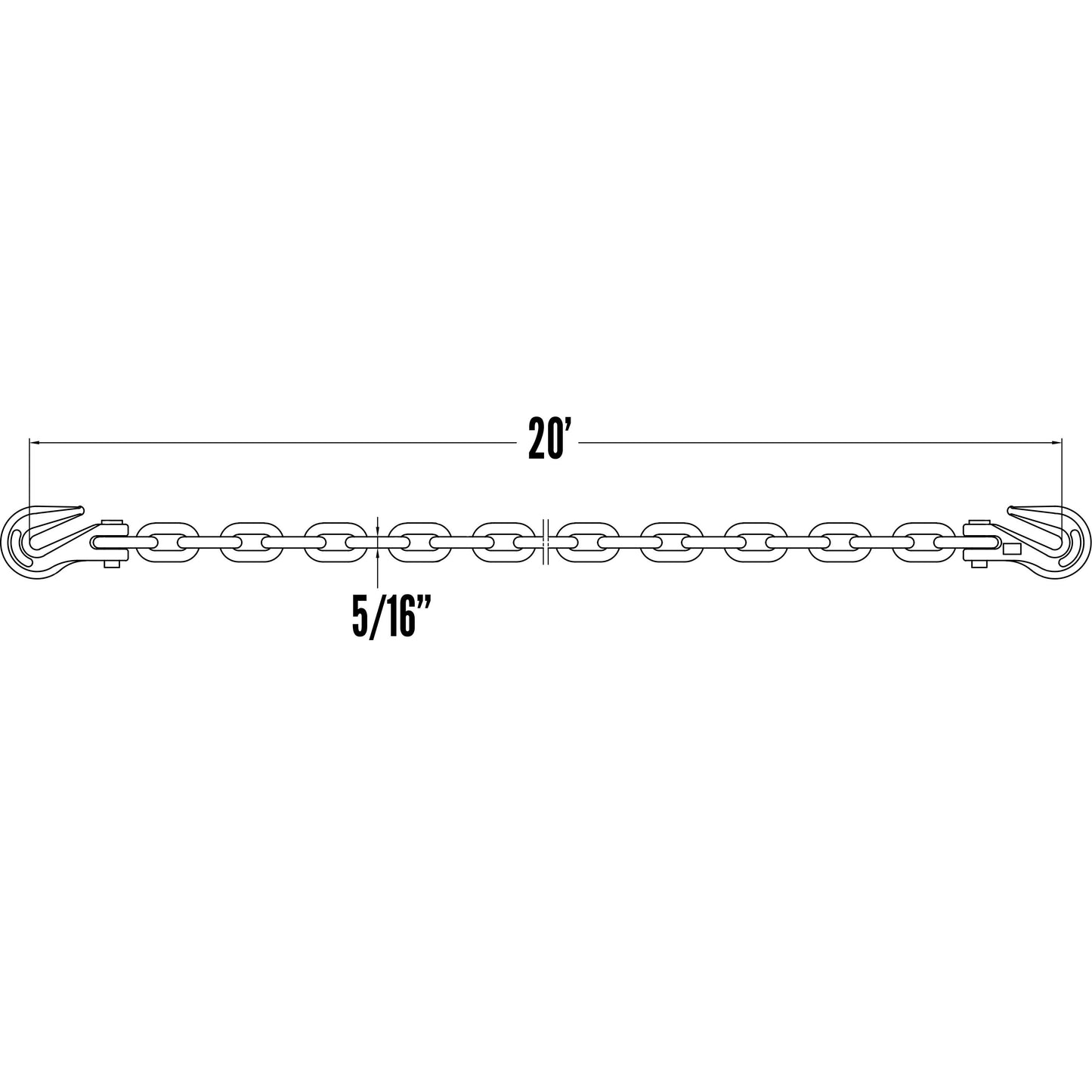 516 inch x 20 foot Transport Chain Grade 70 image 4 of 8