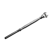 1/4" (3/16" cable) Machined Fork/Swage Stud Stainless Steel Turnbuckle