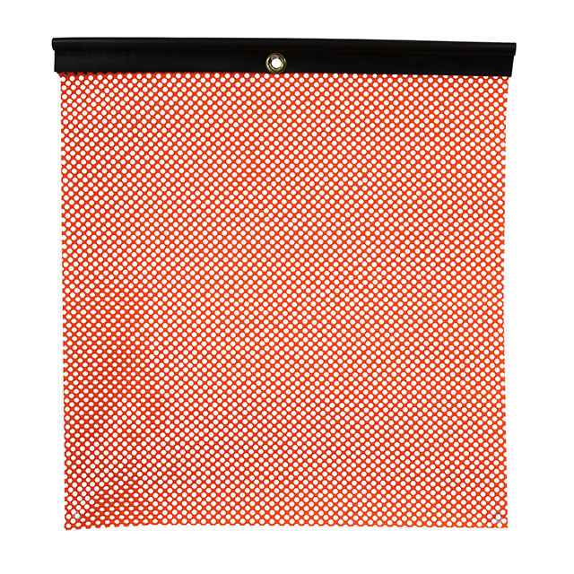 Orange Jersey Mesh Safety Flag with Vinyl Welt: 18" x 18"- DOT Compliant