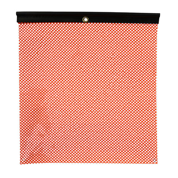 Orange Jersey Mesh Safety Flag with Vinyl Welt: 18