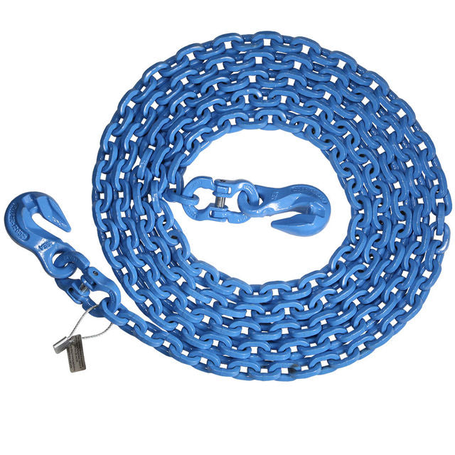 Tie Down Chain 9/32" x 20' w/ Clevis Grab Hooks - Grade 120