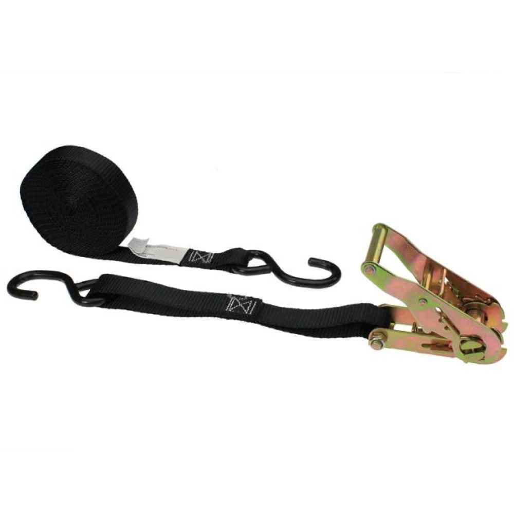 US Cargo Control 2610SH254 1 x 10' Ratchet Strap with S-Hooks - Motor
