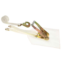 2'' x 15' Corner Tent Strap w/ Cover, Double D-Rings & 10K Twisted Snap Hook