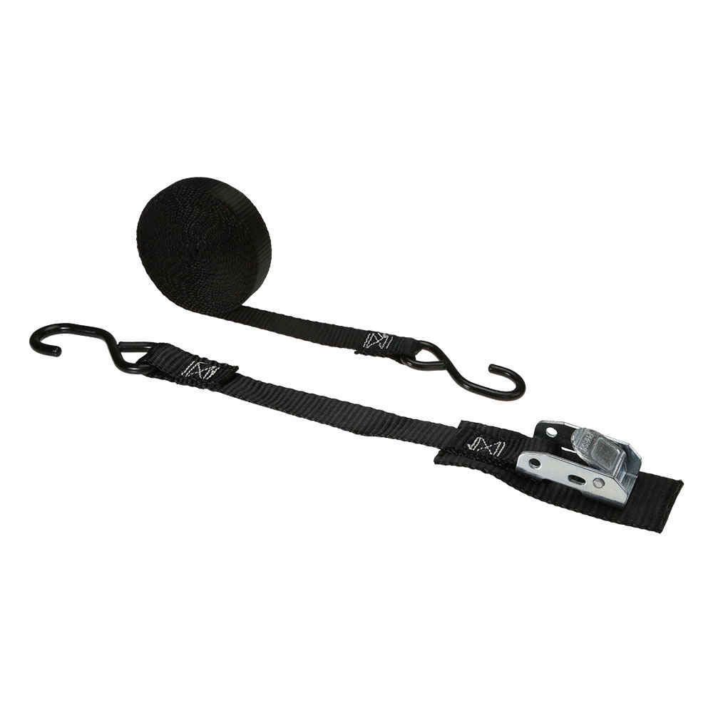 1" x 14' Cam Strap w/ S-Hook & Wear Pad