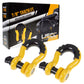 USCC 7/8" Drop-Forged Steel Screw Pin Anchor Shackles with Isolator and Washers – 6.5 Tons – 2 Pack