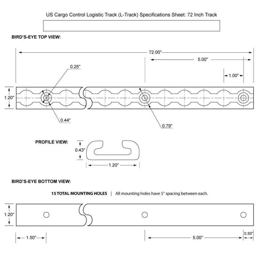 72 inch LTrack Aluminum image 9 of 9