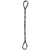 14 inch x 8 foot Eight Part Braided Wire Rope Sling image 1 of 3