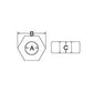 Stainless Steel Hex Nut LH - 3/8" - image 2