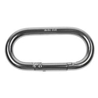 Oval Snap Hook Carabiner SS T316 - 3-3/16" Length