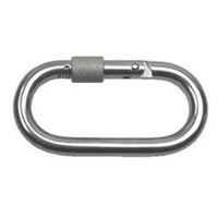 Oval Snap Hook w/ Screw Nut SS T316 - 4" Length