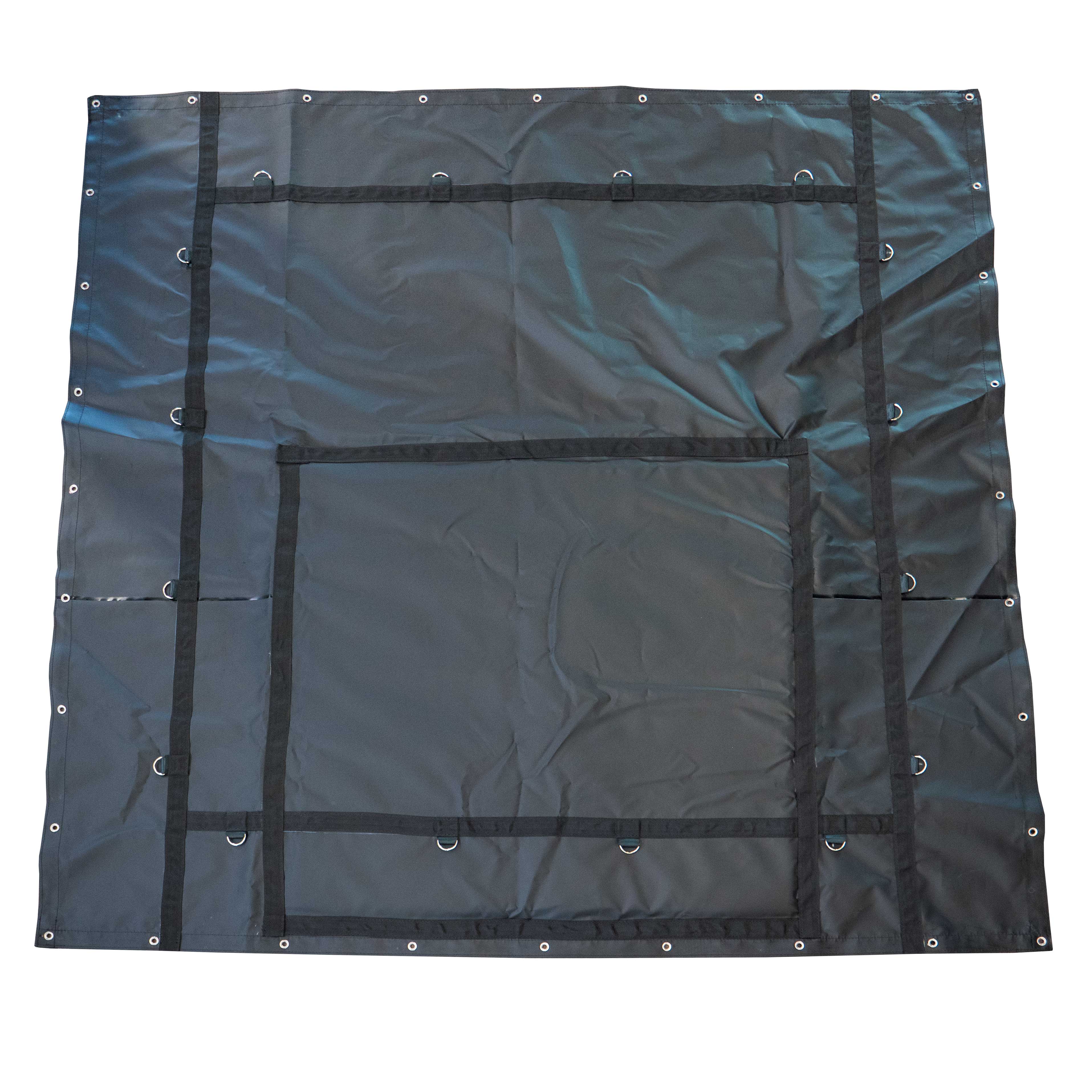 windscreen tarp 8' x 8' Windshield Protector Tarp with 4' x 4' Pad and Grommets
