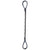 14 inch x 6 foot Nine Part Braided Wire Rope Sling image 1 of 3