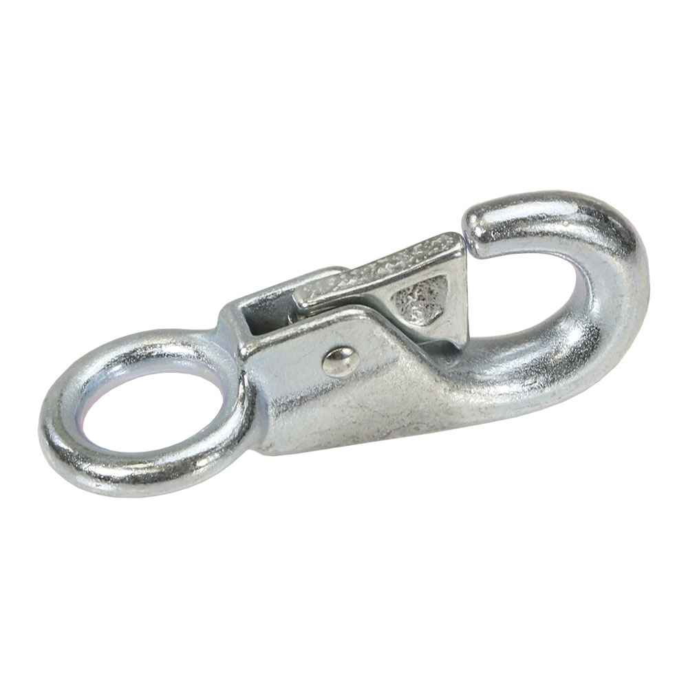 1" Forged Bull Nose Snap Hook - White Zinc