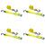 1 inch x 15 foot Cam Strap w SHooks 4 Pack