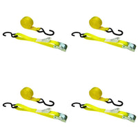 1 inch x 15 foot Cam Strap w SHooks 4 Pack