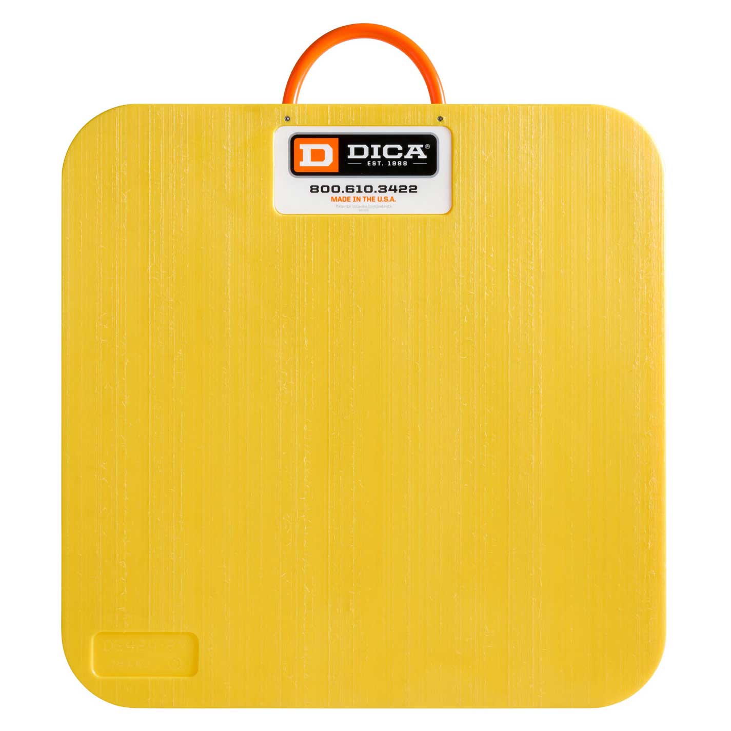 SafetyTech® 24" x 24" Outrigger Pad | Heavy Duty | 2" Thick | Yellow
