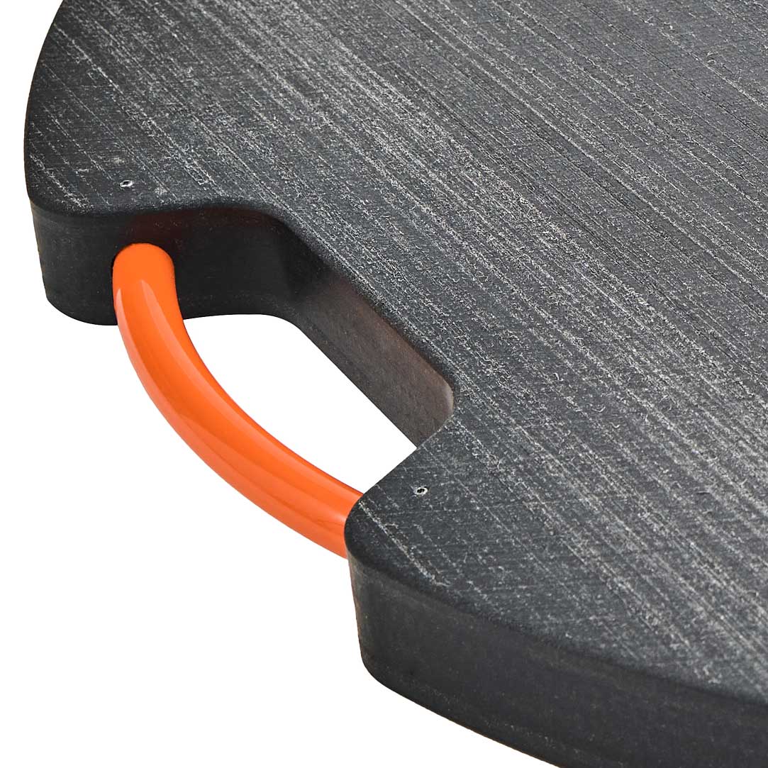 SafetyTech® 30" Round Outrigger Pad | Medium Duty | 1.5" Thick | Black Image 2 of 3