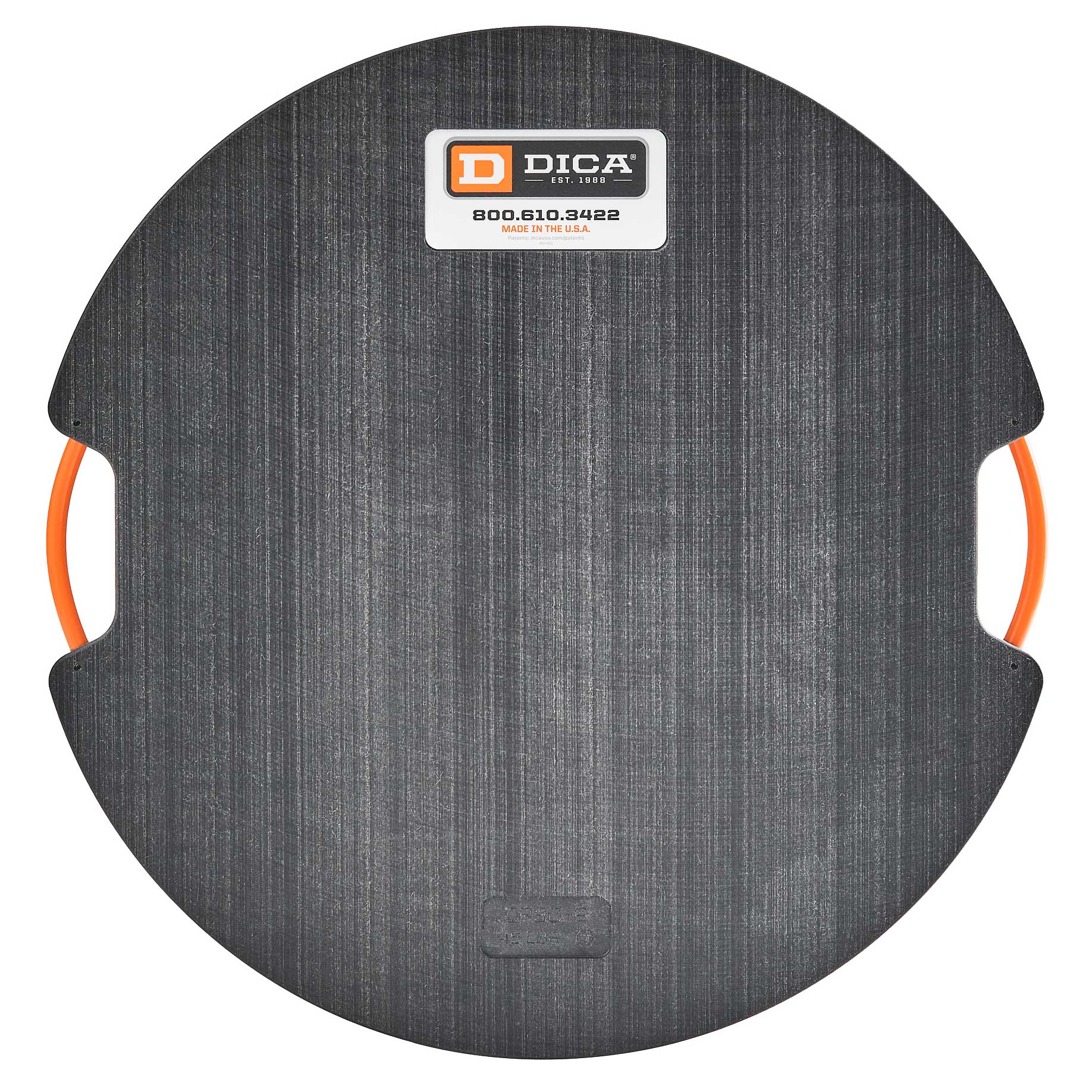 SafetyTech® 30" Round Outrigger Pad | Heavy Duty | 2" Thick | Black Image 1 of 3