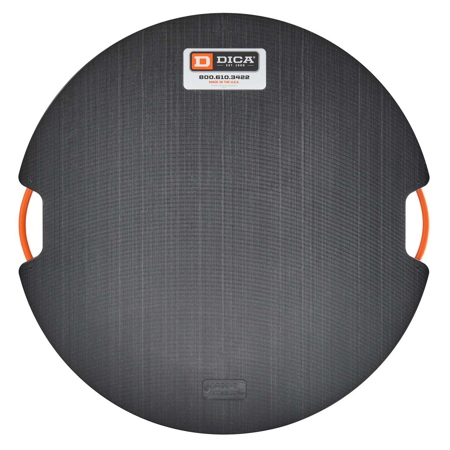SafetyTech® 36" Round Outrigger Pad | Heavy Duty | 2" Thick | Black Image 1 of 2