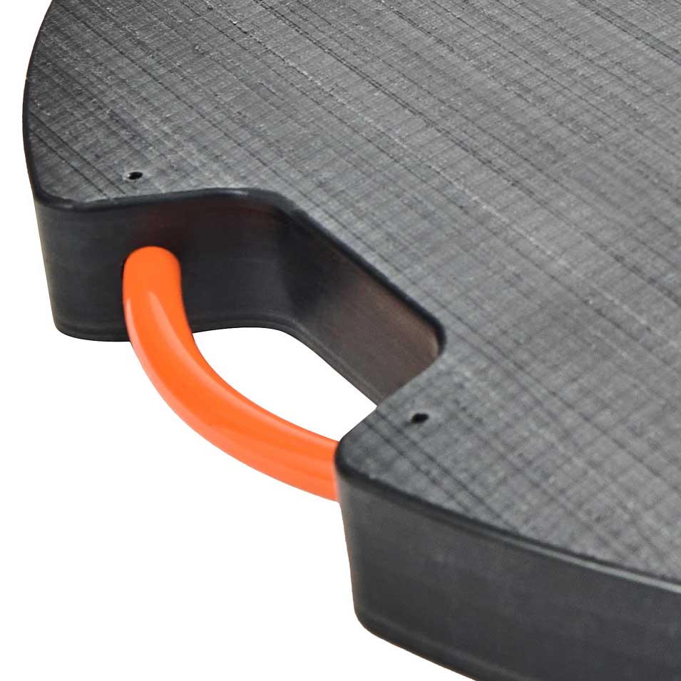 SafetyTech® 36" Round Outrigger Pad | Heavy Duty | 2" Thick | Black Image 2 of 2