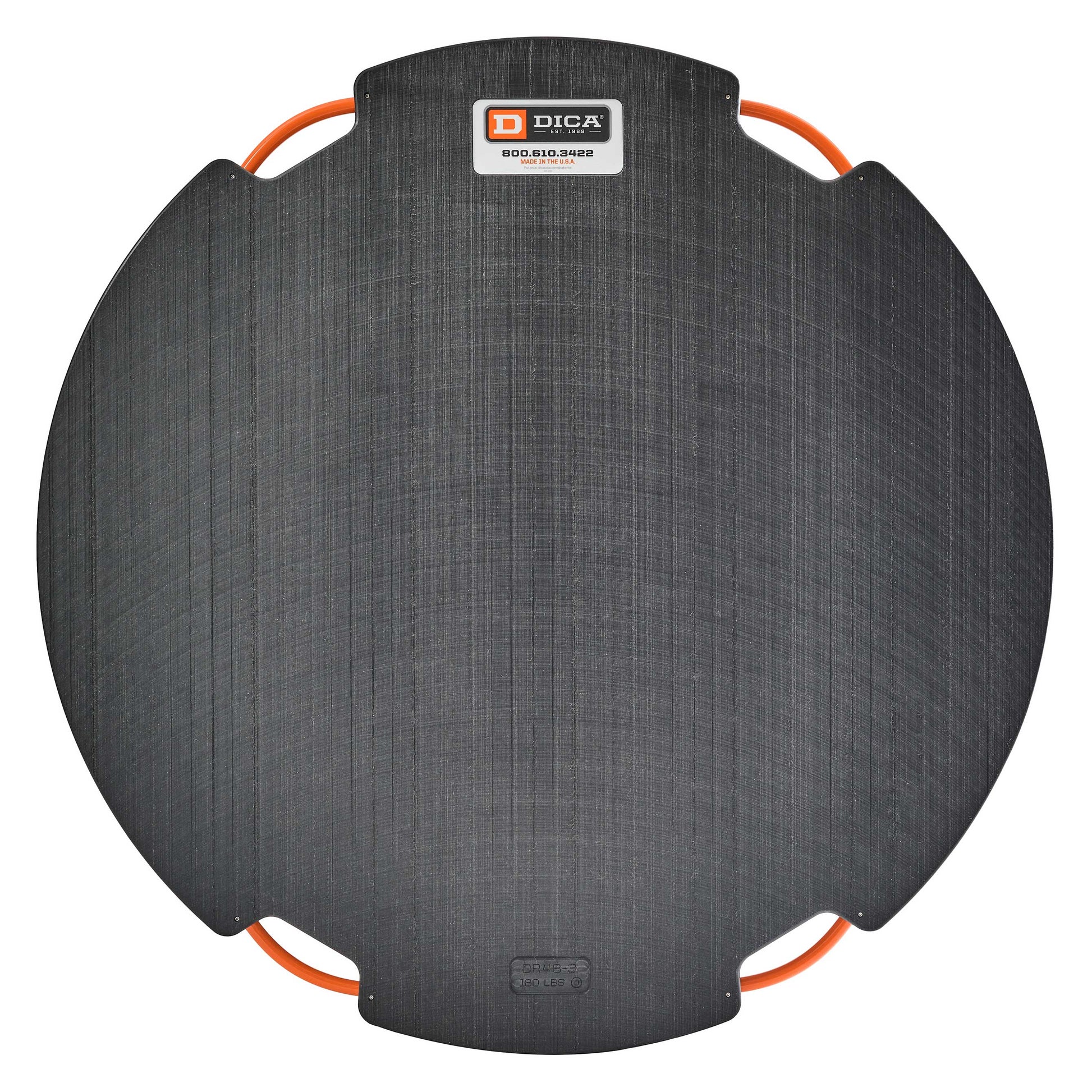 SafetyTech® 48" Round Outrigger Pad | Super Duty | 3" Thick | Black Image 1 of 3