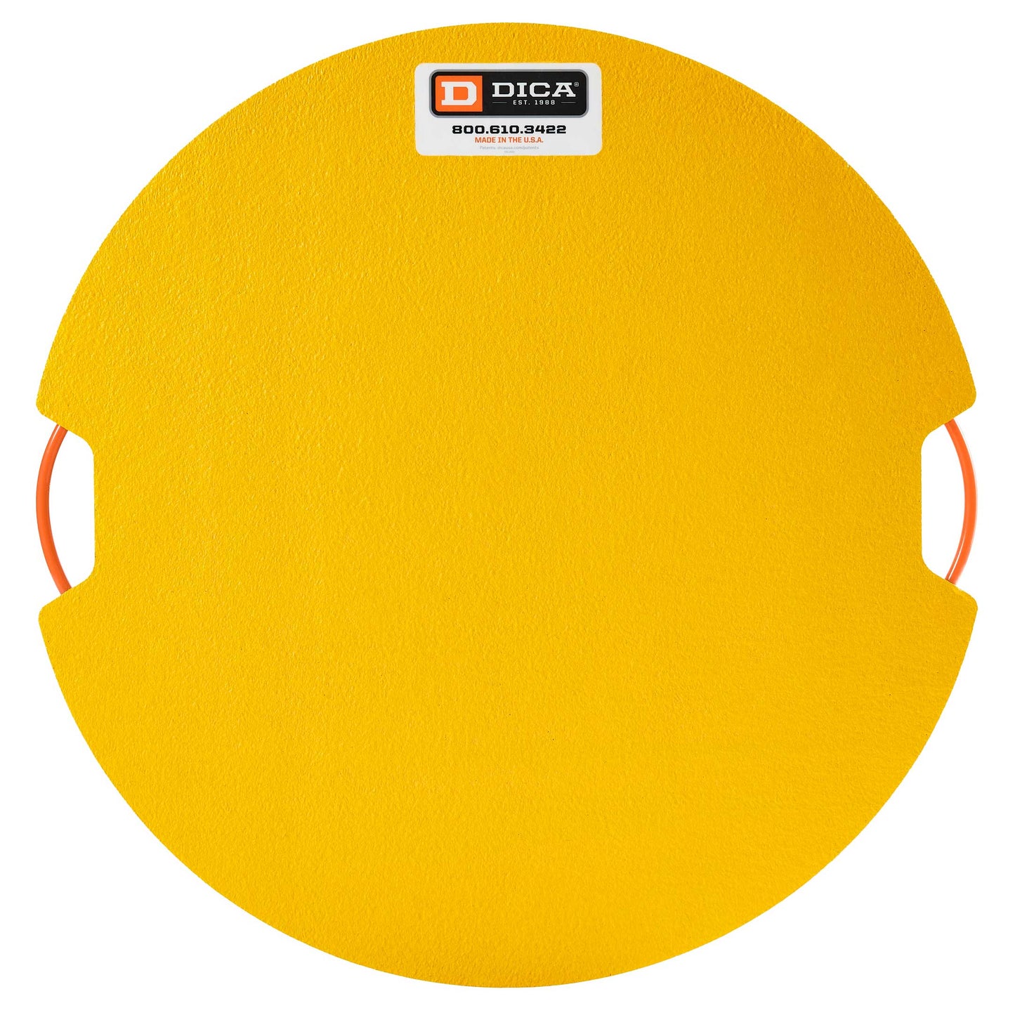 FiberTech® 36" Round Outrigger Pad | Heavy Duty | 1" Thick | Yellow Image 1 of 3