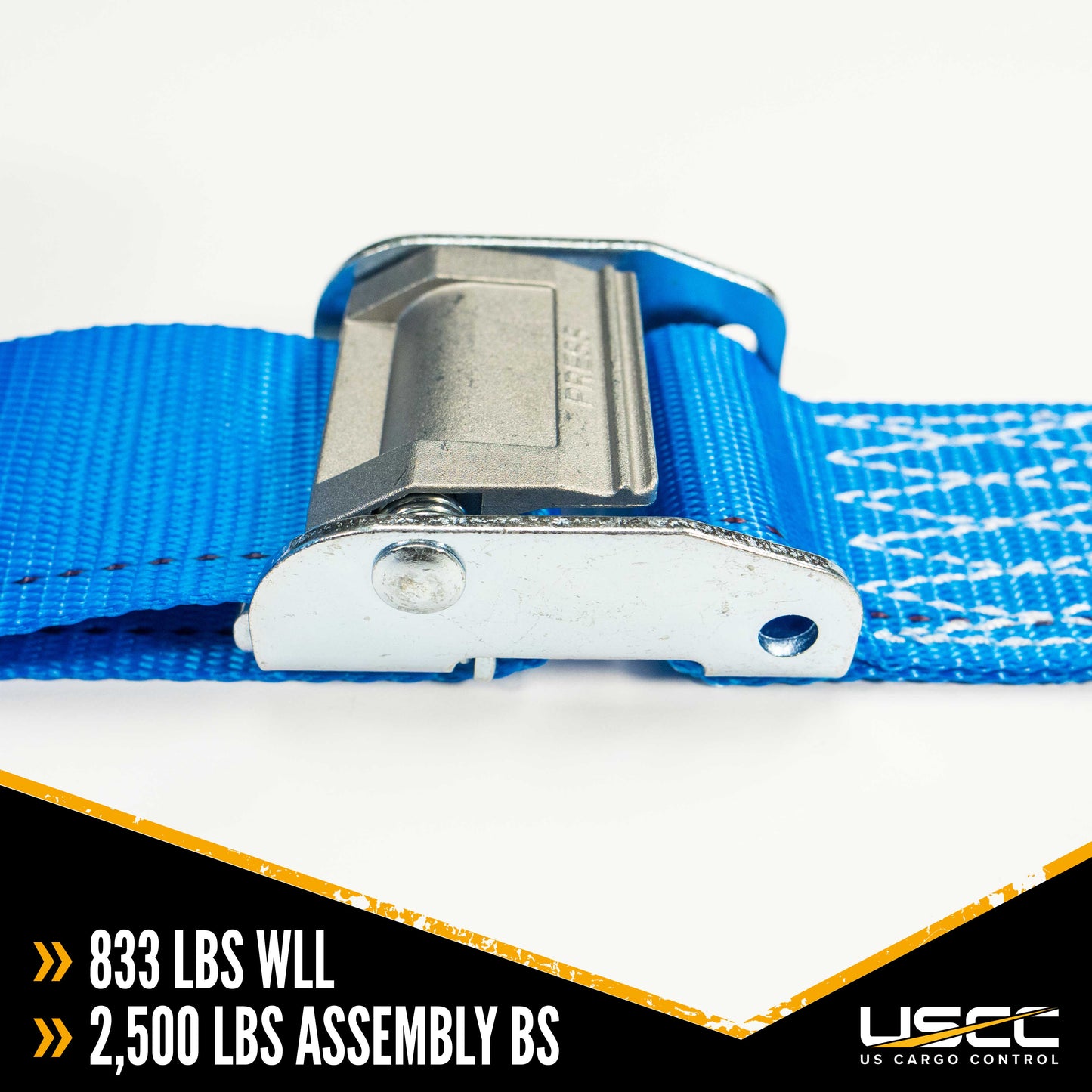 2 inch x 20 foot Blue ETrack Cam Buckle Strap w DoubleFitted End image 3 of 9