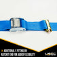 2 inch x 20 foot Blue ETrack Cam Buckle Strap w DoubleFitted End image 5 of 9