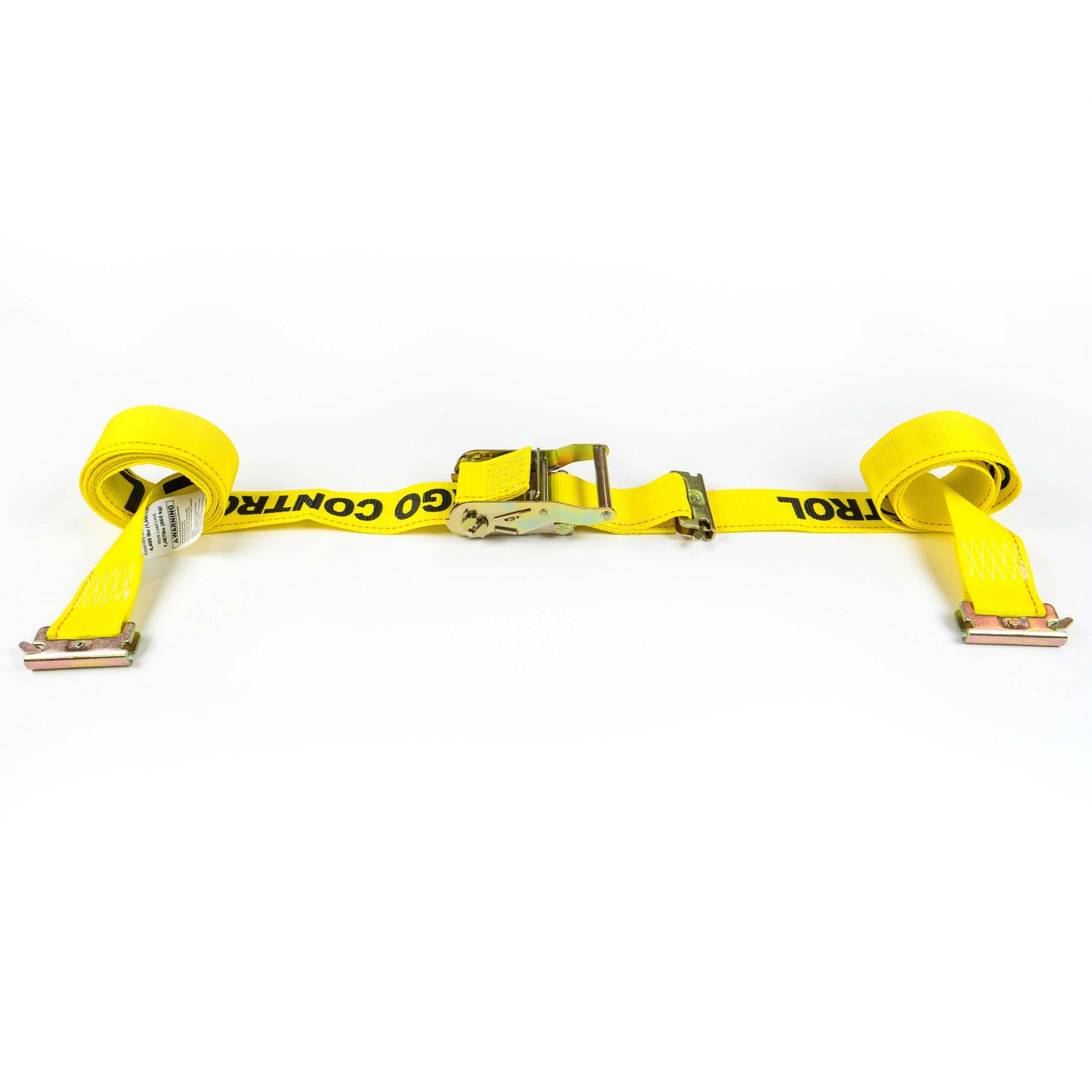 2 inch x 12 foot Yellow ETrack Ratchet Strap wDoubleFitted End image 2 of 10
