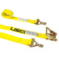 2 inch x 12 foot Yellow E Track Strap w Spring EFittings & Double Stud image 1 of 10