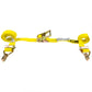 2 inch x 12 foot Yellow E Track Strap w Spring EFittings & Double Stud image 2 of 10