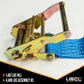 2 inch x 20 foot Blue E Track Ratchet Straps w Double Stud Fittings image 3 of 9