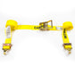 2 inch x 12 foot Yellow Ratchet Strap w 2 inch F Track Hooks & Spring EFittings image 2 of 10