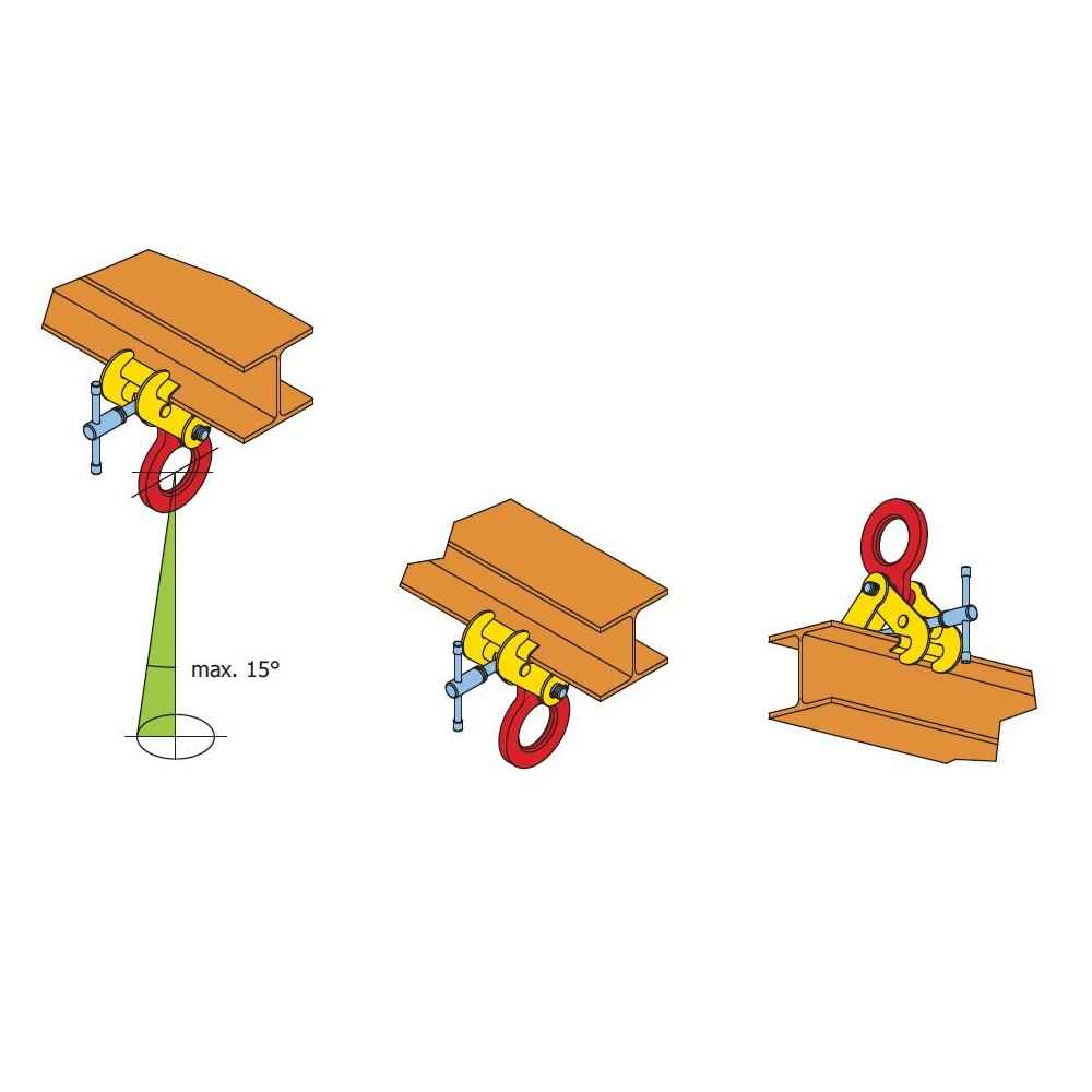 Terrier FSV 1 Ton Screw Beam Lifting Clamp 851400 image 2 of 2