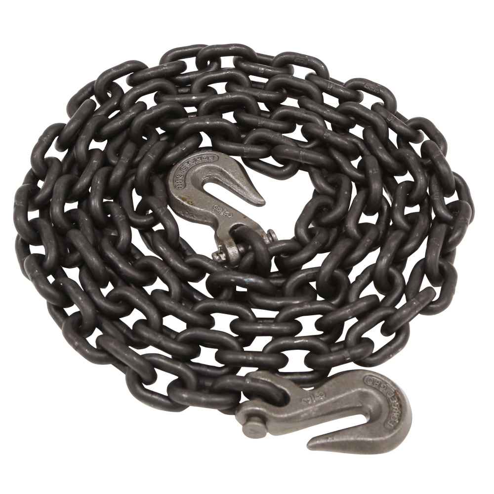 Tie Down Chain Assembly w/ Clevis Grab Hooks - Grade 80