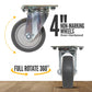 H-Dolly 4" Wheel Mover Dolly | 18" x 30" - Mover Grade