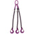 58 inch x 20 foot 3 Leg Chain Sling w Sling Hooks Grade 100 image 1 of 3