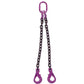 9/32" x 12' - 2 Leg Chain Sling w/ Self-Locking Hooks - Grade 100