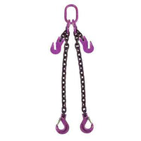 34 inch x 10 foot Adjustable 2 Leg Chain Sling w Sling Hooks Grade 100 image 1 of 2