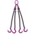 12 inch x 5 foot 4 Leg Chain Sling w Foundry Hooks Grade 100 image 1 of 3