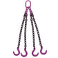 12 inch x 5 foot 4 Leg Chain Sling w Foundry Hooks Grade 100 image 1 of 3
