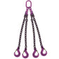 5/16" x 16' - 4 Leg Chain Sling w/ Sling Hooks - Grade 100