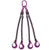 38 inch x 12 foot 4 Leg Chain Sling w Sling Hooks Grade 100 image 1 of 2