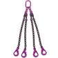 5/16" x 18' - 4 Leg Chain Sling w/ Self-Locking Hooks - Grade 100