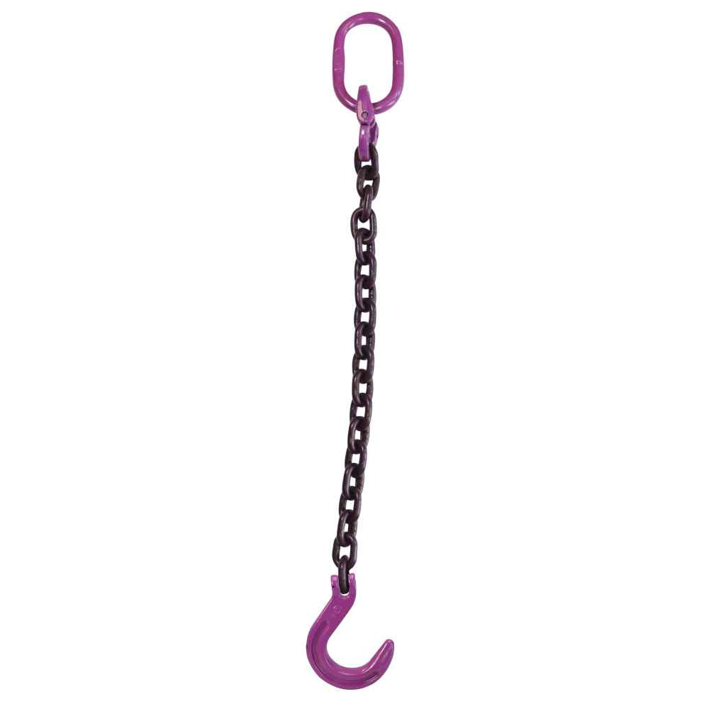 516 inch x 3 foot Single Leg Chain Sling w Foundry Hook Grade 100 image 1 of 3